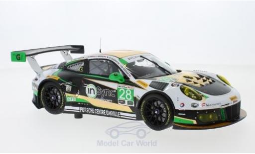 Diecast model cars Porsche 911 GT3 R No.28 Alegra Motorsports 24h Daytona 2017 C.de Quesada/M.Christensen/D.Morad/J.Lazare 1/18 Minichamps