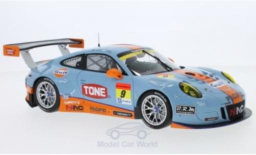 Diecast model cars Porsche 911 GT3 R No.9 Pacific With Gulf Racing Gulf Super GT 300 2017 L. Jono/M. Kyosuke 1/18 Minichamps
