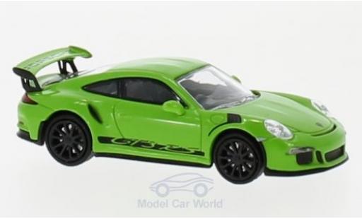 Diecast model cars Porsche 911 GT3 RS green/black 2013 1/87 Minichamps