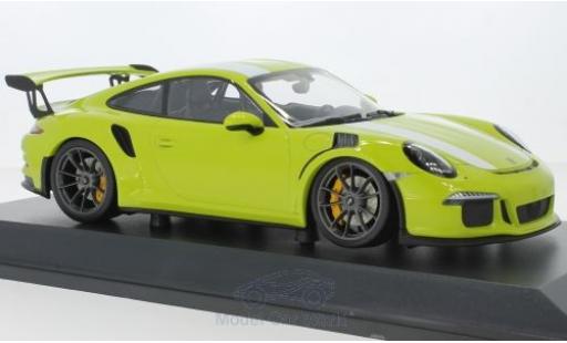 Diecast model cars Porsche 911 GT3 RS green/white 2015 1/18 Minichamps