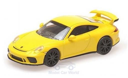 Diecast model cars Porsche 911 GT3 ( II) yellow 2017 1/87 Minichamps