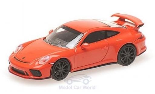 Diecast model cars Porsche 911 GT3 ( II) orange 2017 1/87 Minichamps