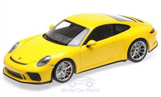 Diecast model cars Porsche 911 GT3 (991.II) Touring yellow 2018 1/18 Minichamps