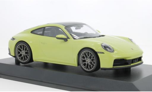 Diecast model cars Porsche 911 Carrera (992.2) Coupe yellow 2024 1/18 Minichamps