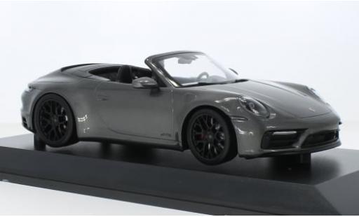 Diecast model cars Porsche 911 GTS Carrera 4 Convertible metallise grey 2020 1/18 Minichamps