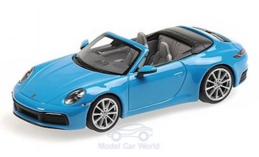 Diecast model cars Porsche 911 4S Carrera Convertible blue 2019 1/43 Minichamps
