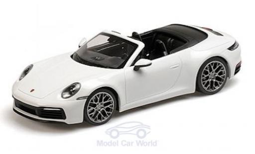 Diecast model cars Porsche 911 4S Carrera Convertible white 2019 1/18 Minichamps
