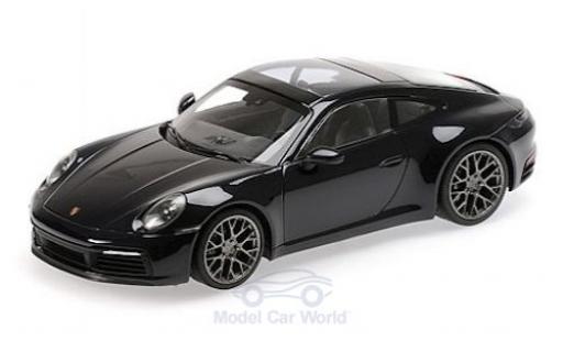 Diecast model cars Porsche 911 4S Carrera metallic blue 2019 1/18 Minichamps