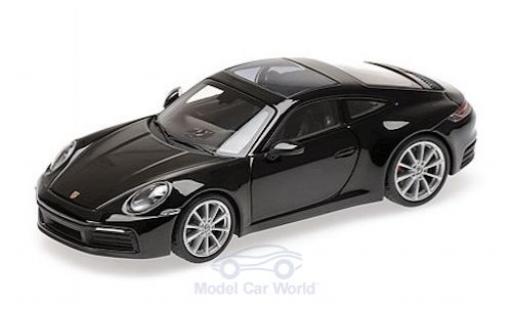 Diecast model cars Porsche 911 4S Carrera metallic black 2019 1/43 Minichamps