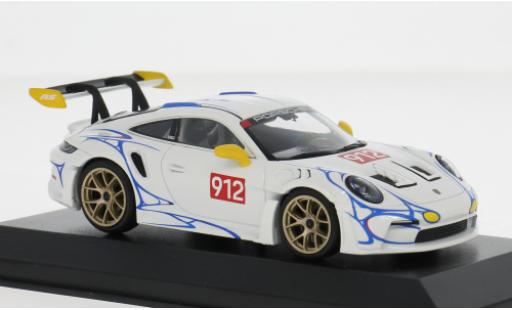 Diecast model cars Porsche 911 GT3 R S white/yellow 2023 1/43 Minichamps
