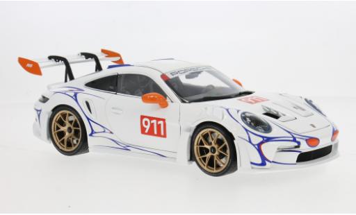 Diecast model cars Porsche 911 GT3 R S white/orange 2023 1/18 Minichamps