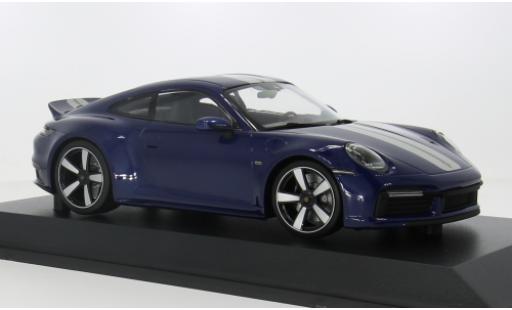 Diecast model cars Porsche 911 Sport Classic metallise blue 2022 1/18 Minichamps
