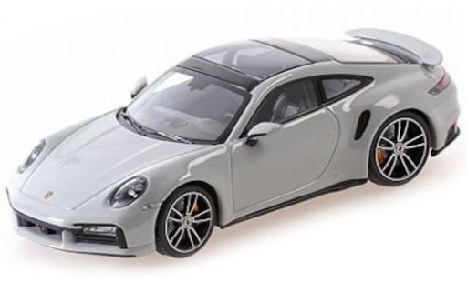 Diecast model cars Porsche 911 Turbo s grey 2020 1/43 Minichamps