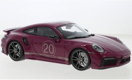 Diecast model cars Porsche 911 Turbo s Sport Design red 2021 1/18 Minichamps