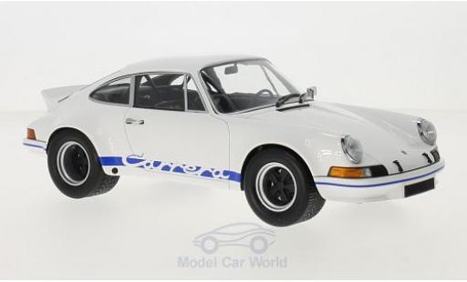 Diecast model cars Porsche 911 SC Carrera RSR 2.7 white/blue 1973 1/18 Minichamps