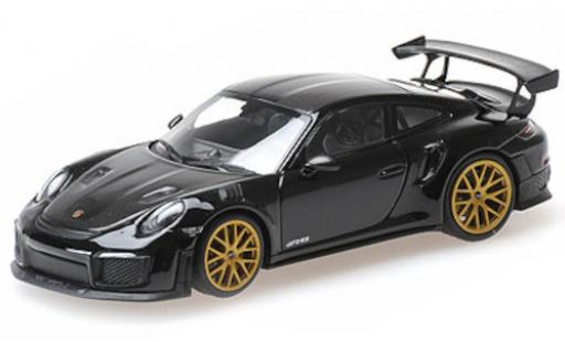 Diecast model cars Porsche 911 GT2 RS (991.2) black/carbon 2018 Weissachpaket avec dor&Atilde;&copy; jantes 1/43 Minichamps