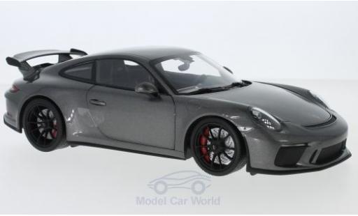 Diecast model cars Porsche 911 GT3 metallic grey 2017 1/18 Minichamps