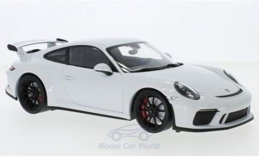 Diecast model cars Porsche 911 GT3 metallic white 2017 1/18 Minichamps