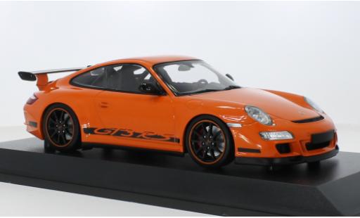 Diecast model cars Porsche 911 GT3 RS orange 2007 1/18 Minichamps