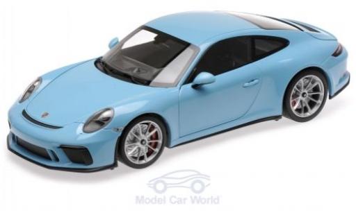 Diecast model cars Porsche 911 GT3 Touring blue 2018 1/18 Minichamps