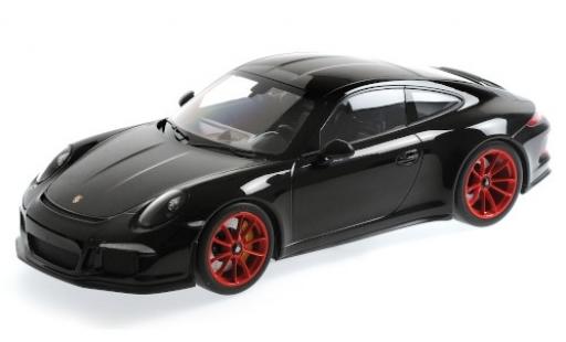 Diecast model cars Porsche 911 R black 2016 red jantes 1/12 Minichamps