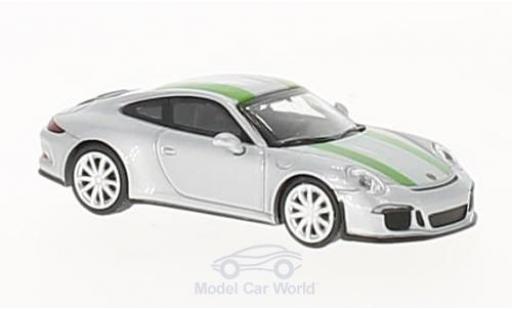 Diecast model cars Porsche 911 R grey/green 2016 1/87 Minichamps