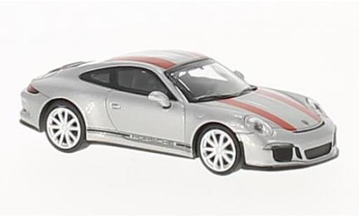 Diecast model cars Porsche 911 R grey/red 2016 1/12 Minichamps