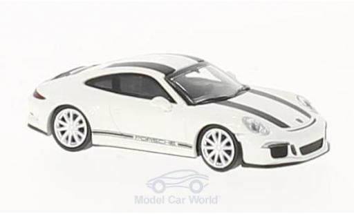 Diecast model cars Porsche 911 R white/black 2016 1/87 Minichamps