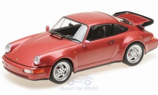 Diecast model cars Porsche 911 Turbo metallic red 1990 1/18 Minichamps