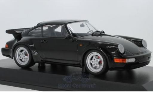 Diecast model cars Porsche 911 Turbo black 1990 1/18 Minichamps