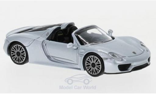Diecast model cars Porsche 918 Base Spyder grey 2015 1/87 Minichamps
