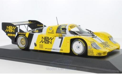 Diecast model cars Porsche 956 1984 K No.7 Joest Racing 1000 Km N&Atilde;&frac14;rburgring Ayrton Senna Collection with Figur H.Pescarolo/S.Johansson/A.Senna 1/18 Minichamps