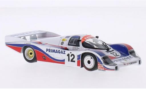 Diecast model cars Porsche 956 1986 L No.12 Kremer Racing Primagaz 24h Le Mans P.Yver/M.Cohen-Olivar/H.Striebig 1/43 Minichamps