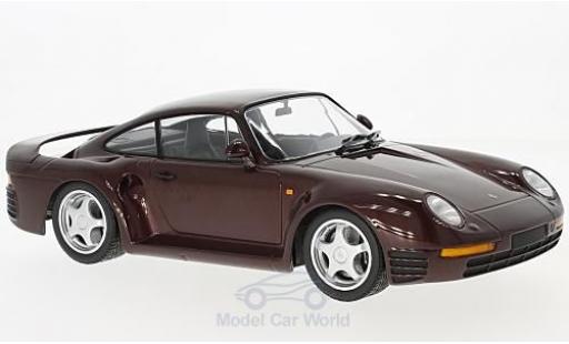 Diecast model cars Porsche 959 Base metallic red 1987 1/18 Minichamps