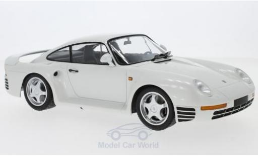 Diecast model cars Porsche 959 1987 metallic white 1/18 Minichamps