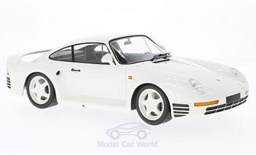 Diecast model cars Porsche 959 1987 white 1/18 Minichamps