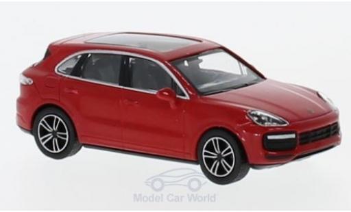 Diecast model cars Porsche Cayenne Turbo red 2017 1/87 Minichamps
