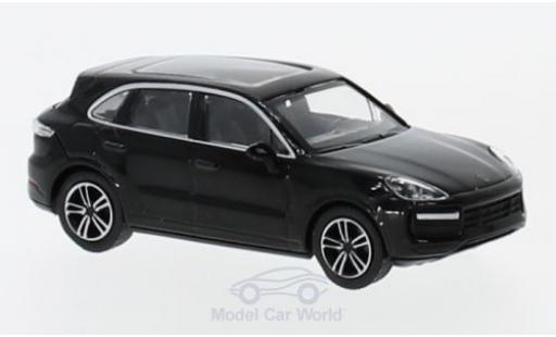 Diecast model cars Porsche Cayenne Turbo black 2017 1/87 Minichamps