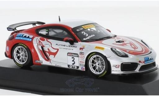 Diecast model cars Porsche 718 GT4 Clubsport MR No.3 Flying Lizard Motorsports Pirelli World Challenge 2017 R.Baptista 1/43 Minichamps