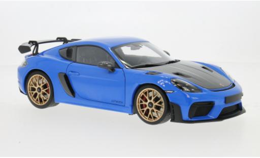 Diecast model cars Porsche 718 GT4 RS blue 2024 1/18 Minichamps