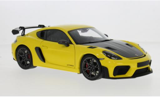Diecast model cars Porsche 718 GT4 RS yellow 2024 1/18 Minichamps