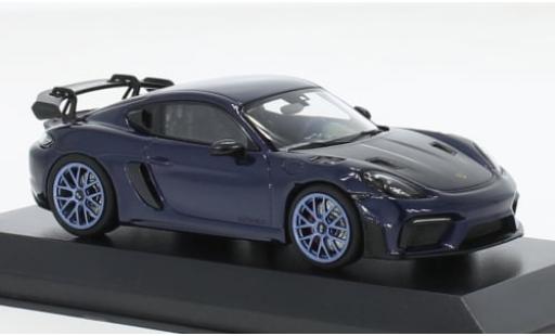 Diecast model cars Porsche 718 GT4 RS metallise blue 2021 1/43 Minichamps