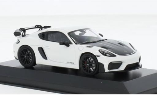 Diecast model cars Porsche 718 GT4 RS metallise white 2021 1/43 Minichamps