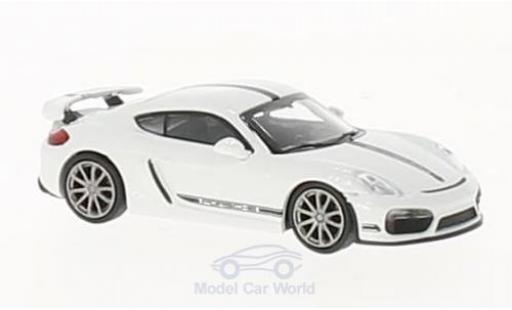 Diecast model cars Porsche 718 GT4 white 2016 1/87 Minichamps