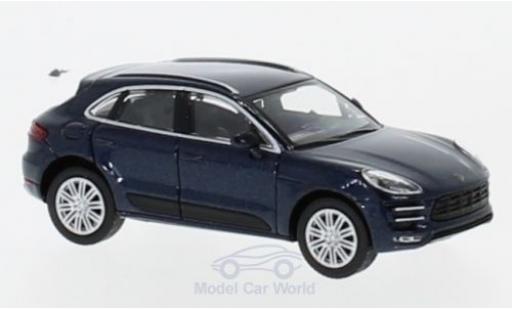 Diecast model cars Porsche Macan Turbo metallic blue 2013 1/87 Minichamps