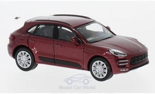Diecast model cars Porsche Macan Turbo metallic red 2013 1/87 Minichamps