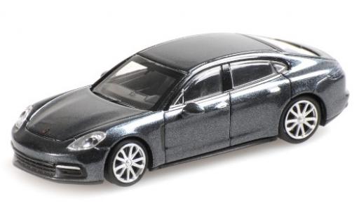 Diecast model cars Porsche Panamera 4S metallic grey 2015 1/87 Minichamps