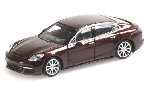 Diecast model cars Porsche Panamera 4S metallic red 2015 1/87 Minichamps