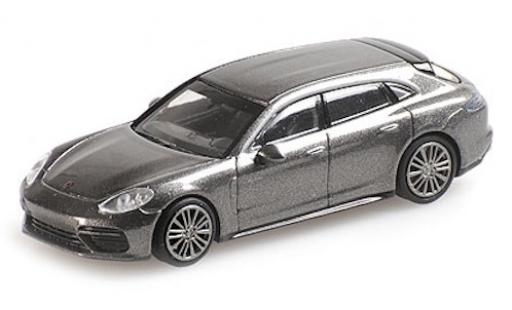 Diecast model cars Porsche Panamera e-hybrid Turbo S Sport Turismo metallic grey 2017 1/87 Minichamps
