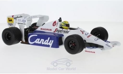 Diecast model cars Toleman HART TG184 No.19 Candy formula 1 GP Monaco 1984 A.Senna 1/18 Minichamps